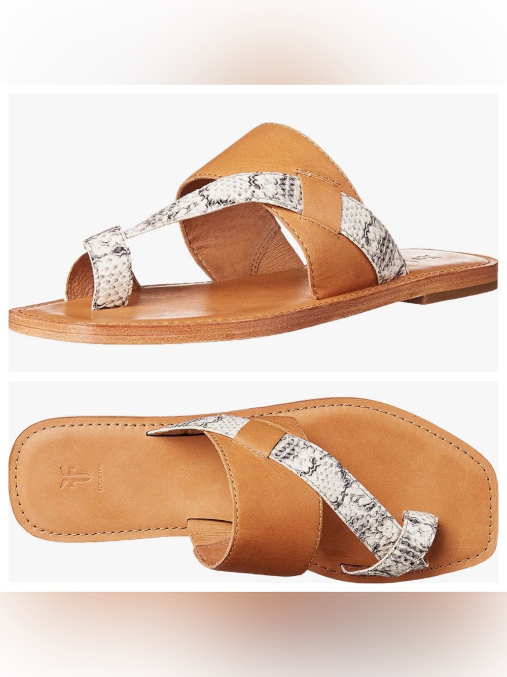 Frye Felix Band Slide Leather Sandals